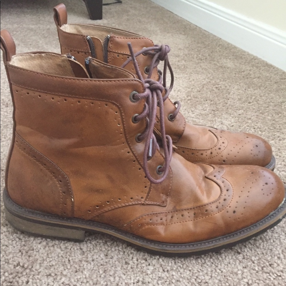 Steve Madden Men’s Swavay Wingtip Boots - Size 12